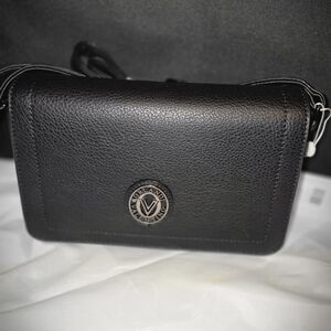 Valentino Orlandi Sleek Black Crossbody Bag